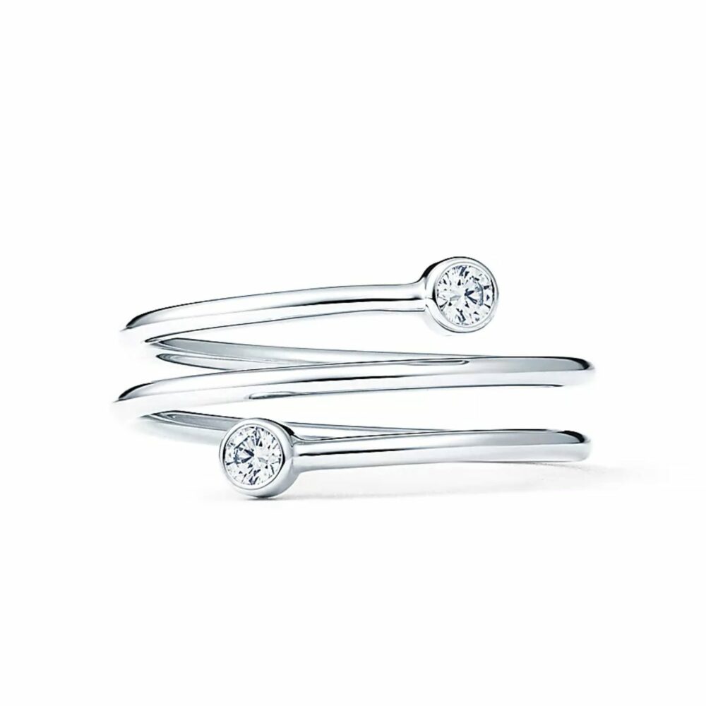 11 Tiffany Diamond Hoop Ring Silver 60408882 Jewcas