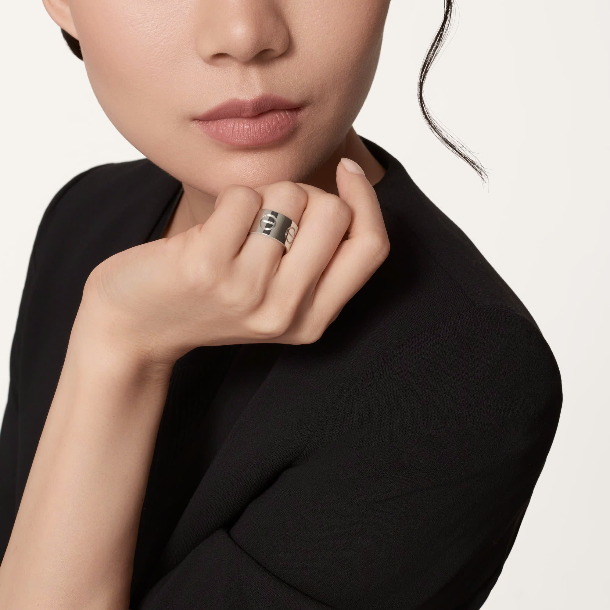 11 Cartier Love Ring Silver Tone For Women CRB4227900 Jewcas